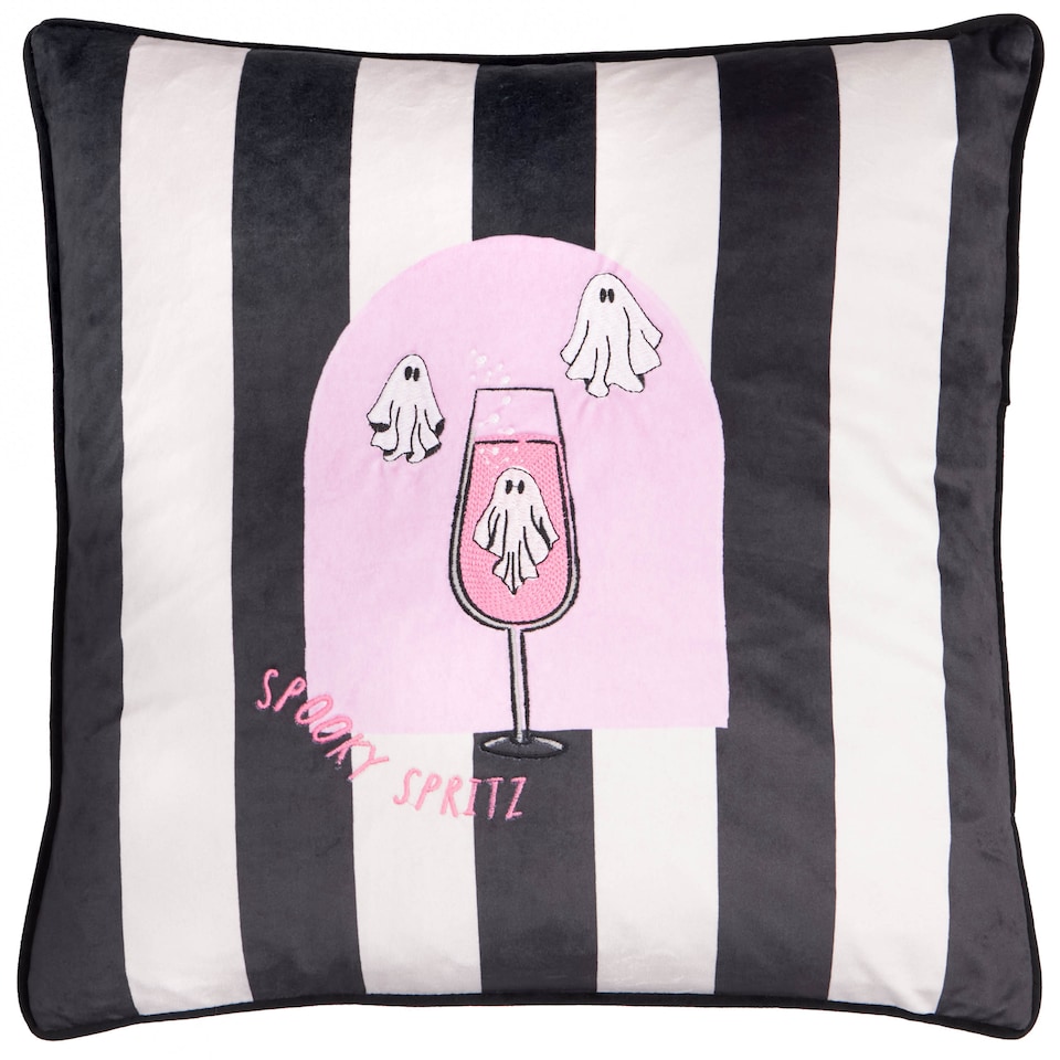 image 1 of Furn Spooky Spritz Velvet Halloween Cushion