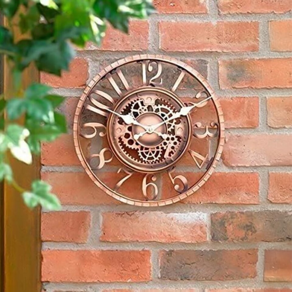 image 1 of Marco Paul 30cm Bronze Open Face Wall Clock Bronze
