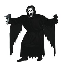Scream Halloween Mens Fancy Dress Adult Costume Outfit + Mask (Plus Size)