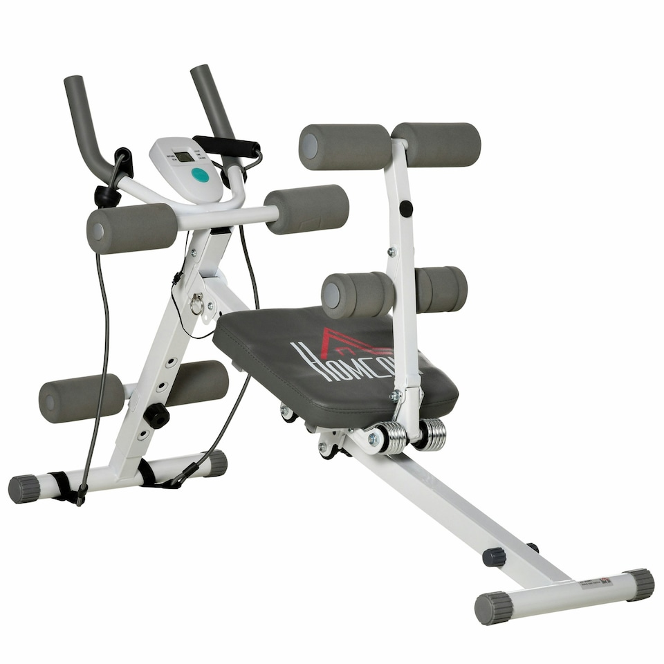 image 1 of HOMCOM Abdominal Trainer Core Workout Exercise Foldable Adjustable Steel Frame