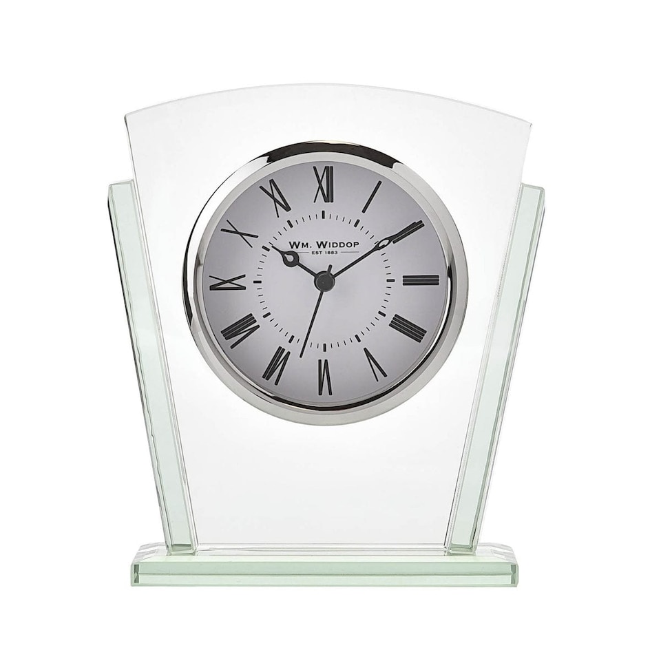 image 1 of Widdop Gifts Layered Glass Mantel Clock
