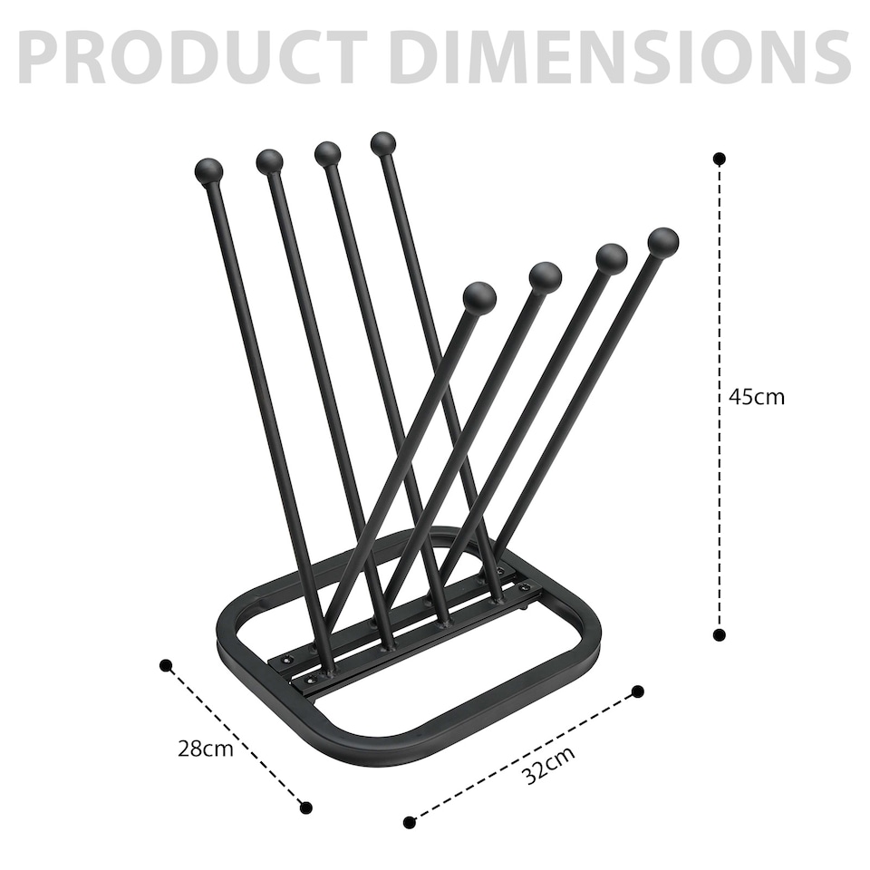 image 1 of 4 Pair Wellington Boot Rack Stand Indoor/Outdoor Welly & Shoe Organizer