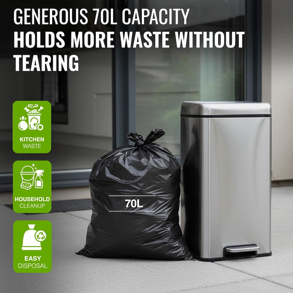image 1 of Ecobag Everyday Bin Bags Heavy Duty Refuse Sacks Leak Resistant