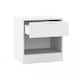 image 9 of 1-Drawer Bedside Table with Storage Black | Grey / Set of 1