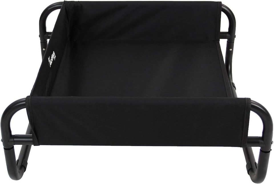 image 1 of Actiaspet Elevated Dog Bed Steel Frame Raised Pet Cot Black or Grey (Black, Small)
