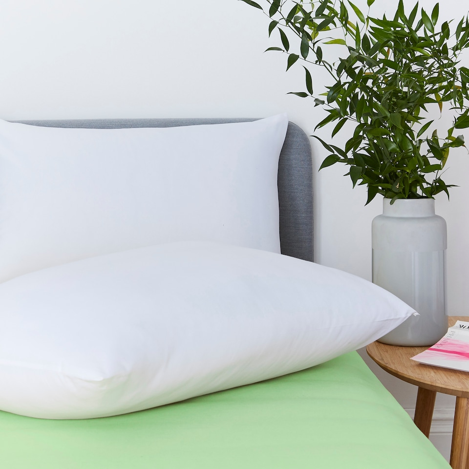 image 1 of Snug Anti-Allergy Get Fresh Bed Pillows, 2 pack, Breathable and Hypoallergenic