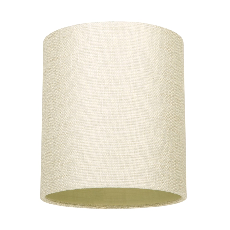 image 1 of Contemporary and Sleek Cream Linen Fabric 6 Cylindrical Lamp Shade 60w Maximum | Cream
