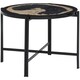 image 1 of Relic Side Table With Resin Powder Coated Frame Black