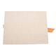 image 8 of Natural Linen Fabric Wedding Day Guest Book with Shiny Gold Rings