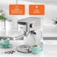 image 5 of GEEPAS 1450W Espresso & Cappuccino Coffee Machine & Conical Burr Coffee Grinder Combo Set