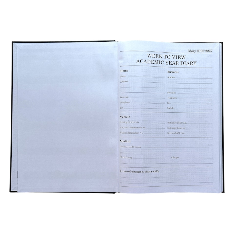 image 1 of Janrax 2026-2027 A4 Week To View Blue Academic Diary