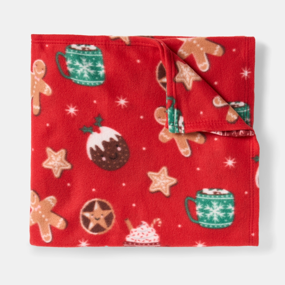 image 1 of OHS Christmas Treats Polar Fleece Throw Soft Blanket