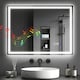 image 1 of HOMCOM 600 x 800 mm Bathroom Mirror with Bluetooth Lights Demister Pad Silver