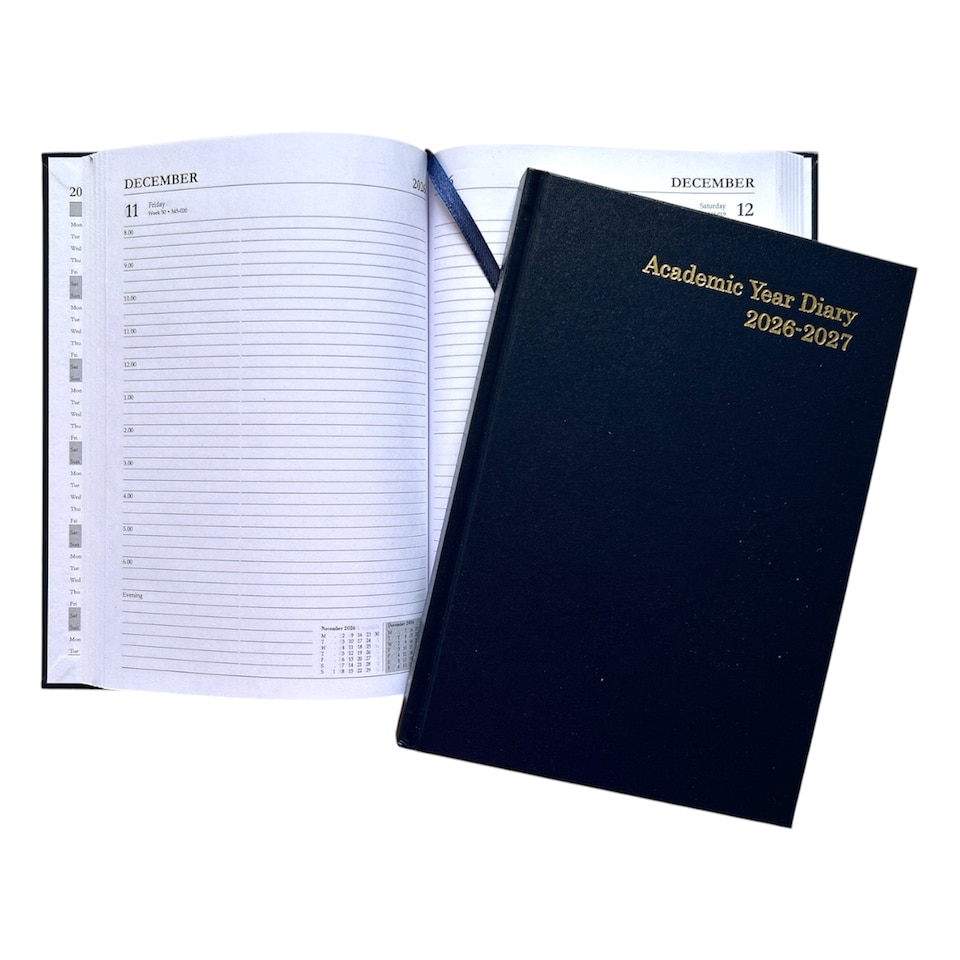 image 1 of Janrax 2026-2027 A5 Day Per Page Blue Academic Diary