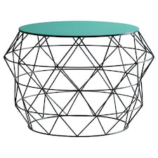 Interiors by Premier Corina Side Table With Green Enamel Top