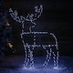 image 1 of 1mx80cm Light up Standing Christmas Reindeer with 292 White LEDs