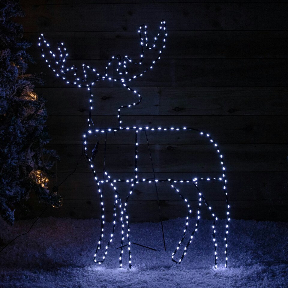 image 1 of 1mx80cm Light up Standing Christmas Reindeer with 292 White LEDs
