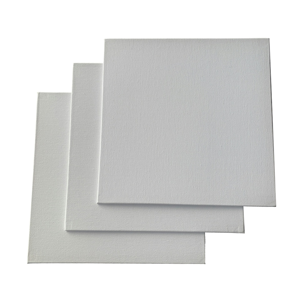 image 1 of 20x20cm Blank White Flat Stretched Board Art Canvas By Janrax