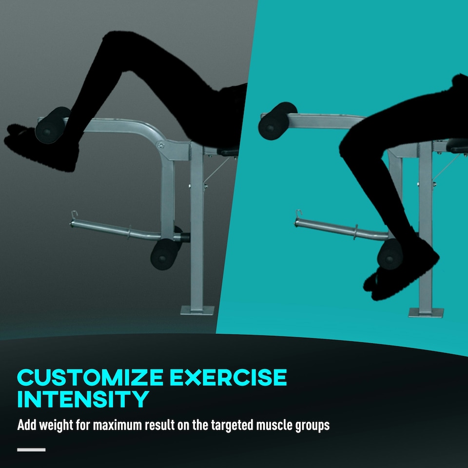 image 1 of HOMCOM Adjustable Multi Gym Weight Bench Barbell Stand Chest Leg Abs Training