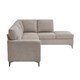 image 3 of Roma 4 Seater Fabric Corner Sofa Cream | Sand
