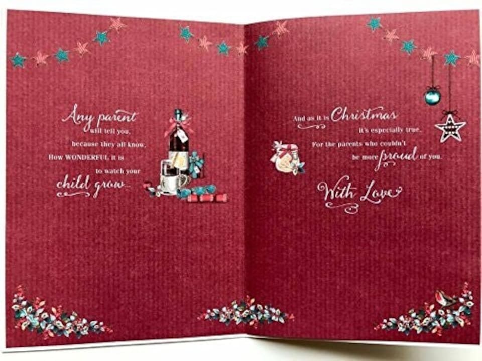 image 1 of Nice Verse & Gold Foil Quality Greeting Card With Lots of Love - SON