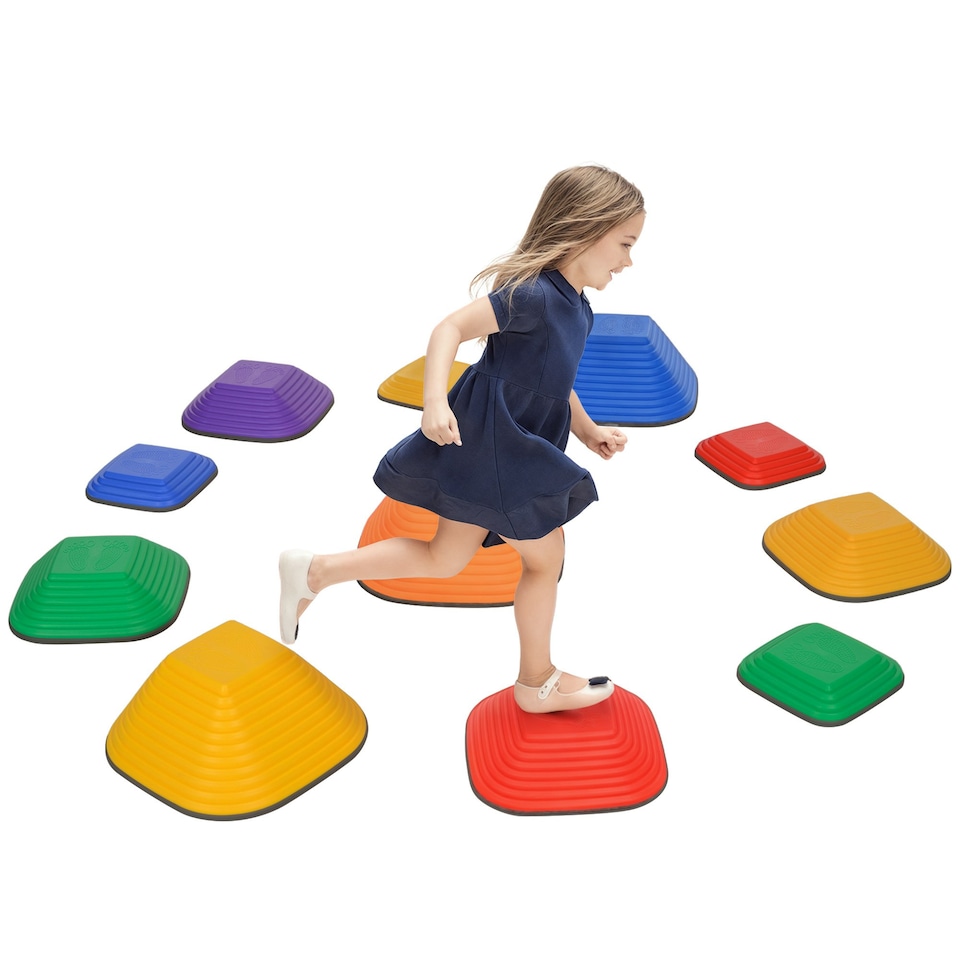 image 1 of AIYAPLAY Balance Stepping Stones, 11-Piece Sensory Toy for Ages 3-8 Years