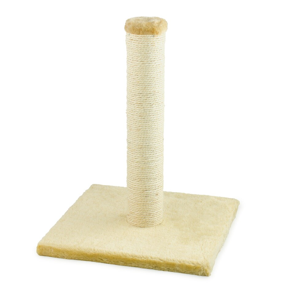 image 1 of KCT Small Beige Scratching Post for Indoor Cats & Kittens - 40cm