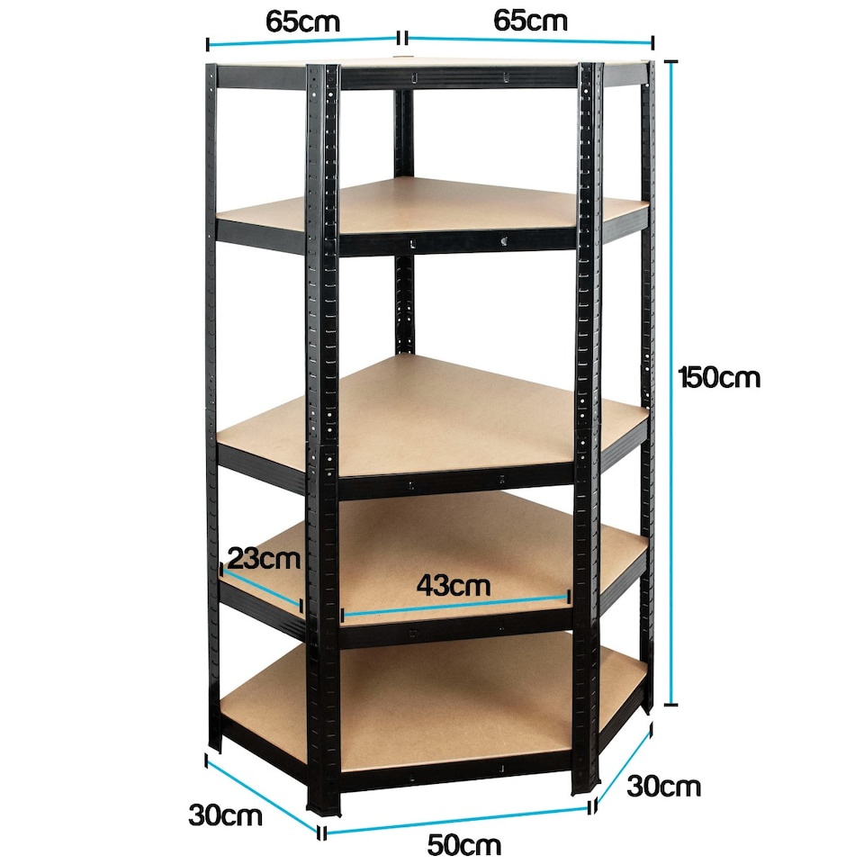 image 1 of TekBox Boltless Garage Corner Shelving Racking Set