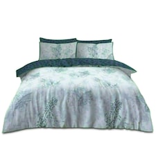 Bluebell Floral Printed Duvet Cover Set Reversible Polycotton Beddings Grey | King