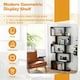 image 8 of COSTWAY 5-tier Bookcase S-Shaped Bookshelf Display Rack Black Black