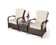 image 6 of Giardino Arizona 2 Seat Garden Lounge Chair Set | Brown | Brown