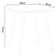 image 3 of Aspen Tapered Legs Square Dining Table and 4 Duo Plastic Seat Chairs with Metal Legs - White/Grey/Black - Flat Packed White