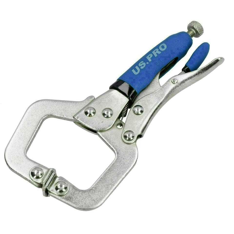 image 1 of 6" Welding Locking C Clamps Adjustable Fastener with Quick Release Grip 2 Pack