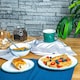 image 5 of Argon Tableware 16 Piece White Enamel Dinner Set - cm - Green