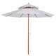 image 1 of Outsunny Garden Patio Parasol Sun Shade Outdoor Umbrella Canopy Cream