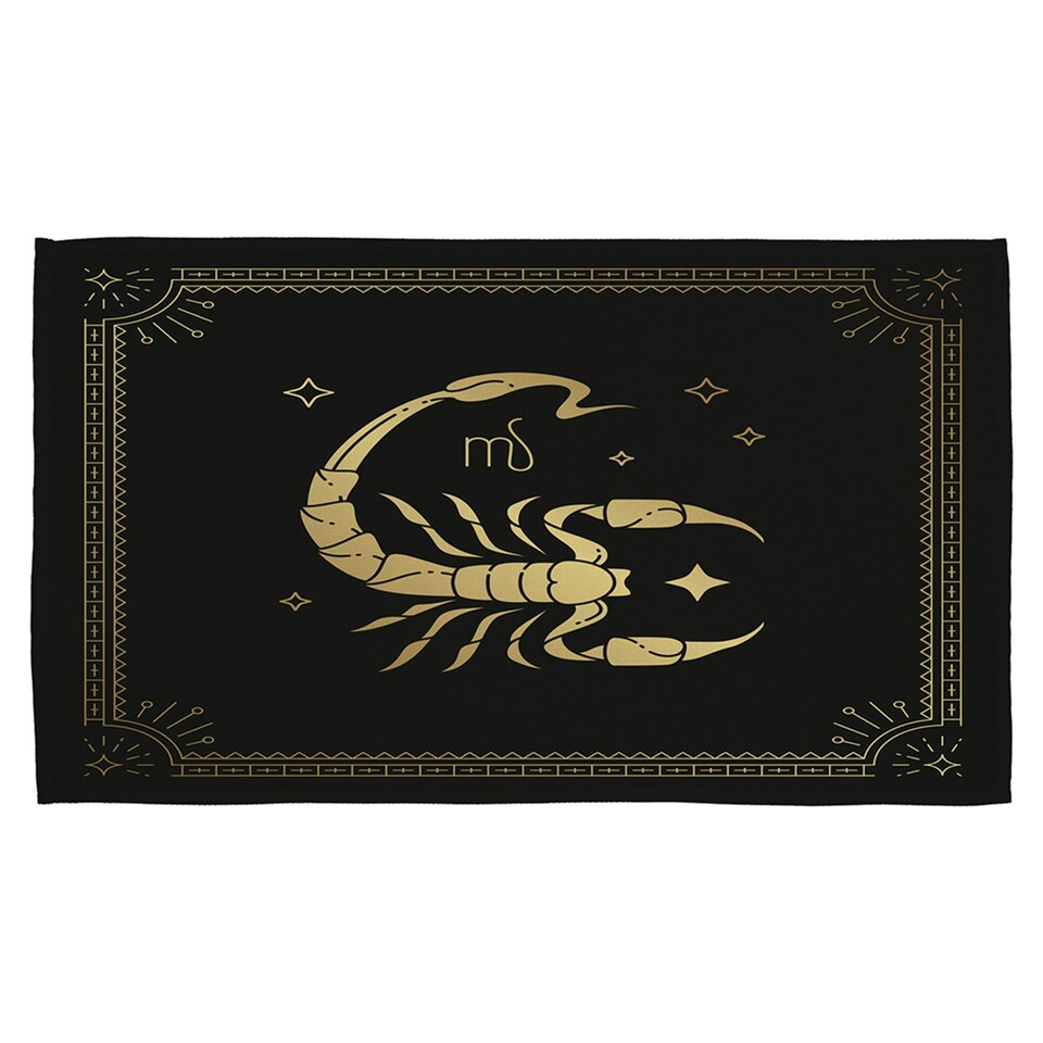 Zodiac scorpio horoscope in black & gold (kitchen towel)