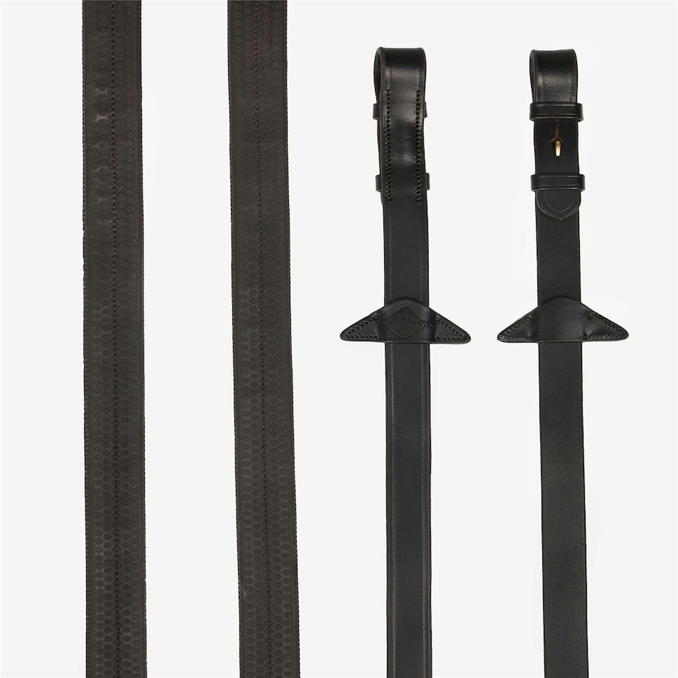 image 1 of LeMieux Rubber Reins Silver | Pony