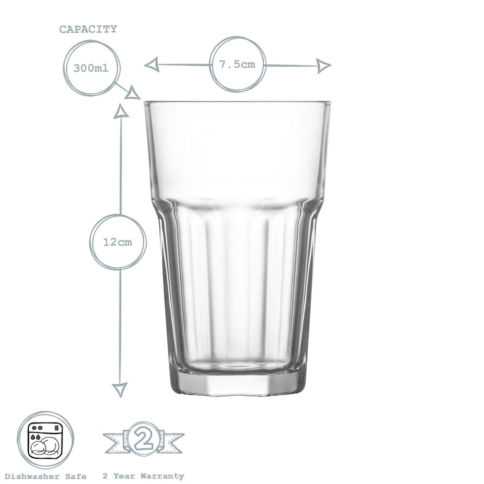 image 1 of LAV Aras Highball Glasses - 300ml - Clear - Pack of 12 | Clear | Clear