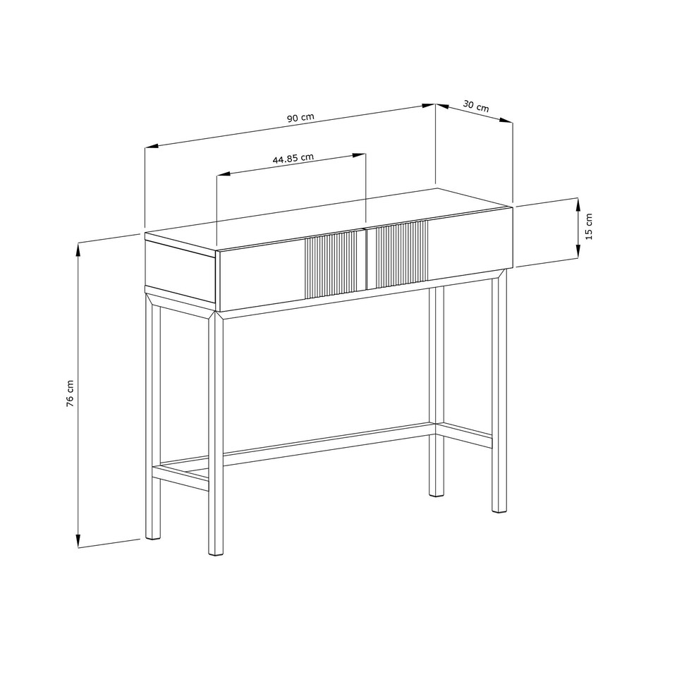 image 1 of Frank Olsen Iona Console Table Grey | Grey