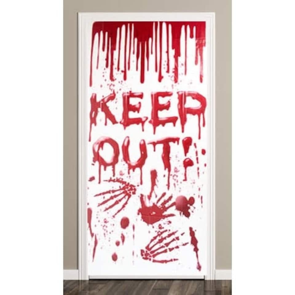 Halloween Bloody Keep Out Scary Door Cover
