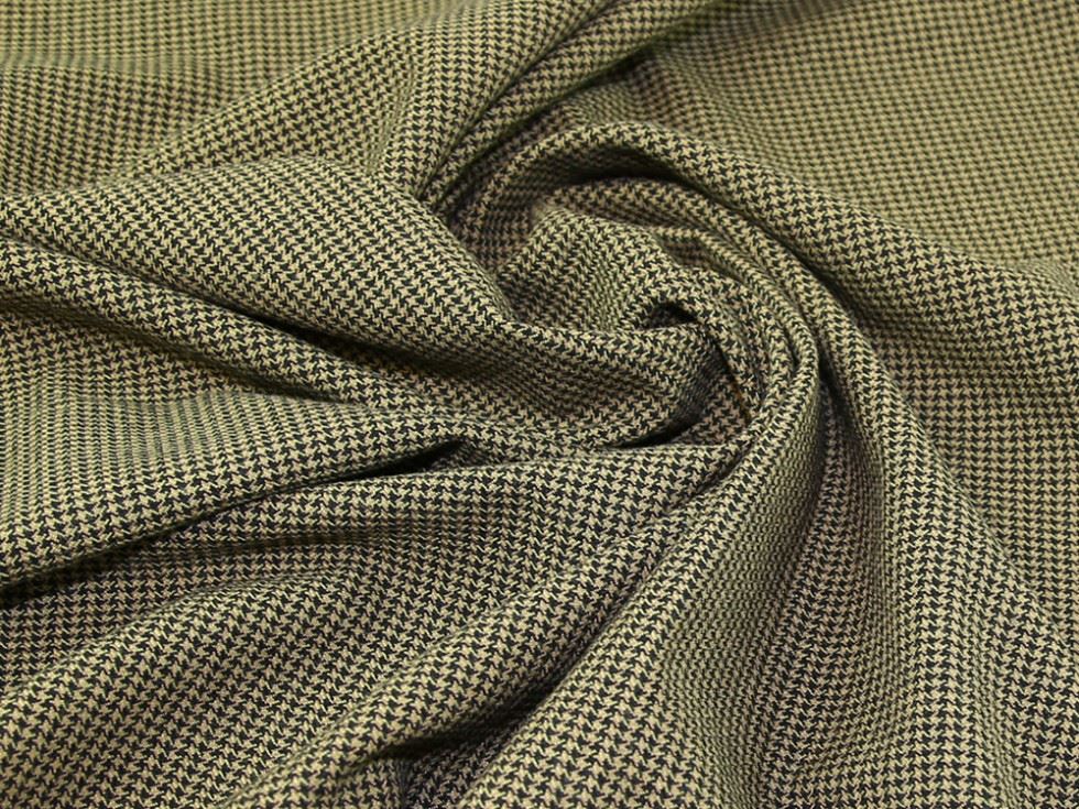 Lady McElroy Black & Gold Wool Blend Coating Dressmaking Fabric, 145cm / 57" Wide - per metre
