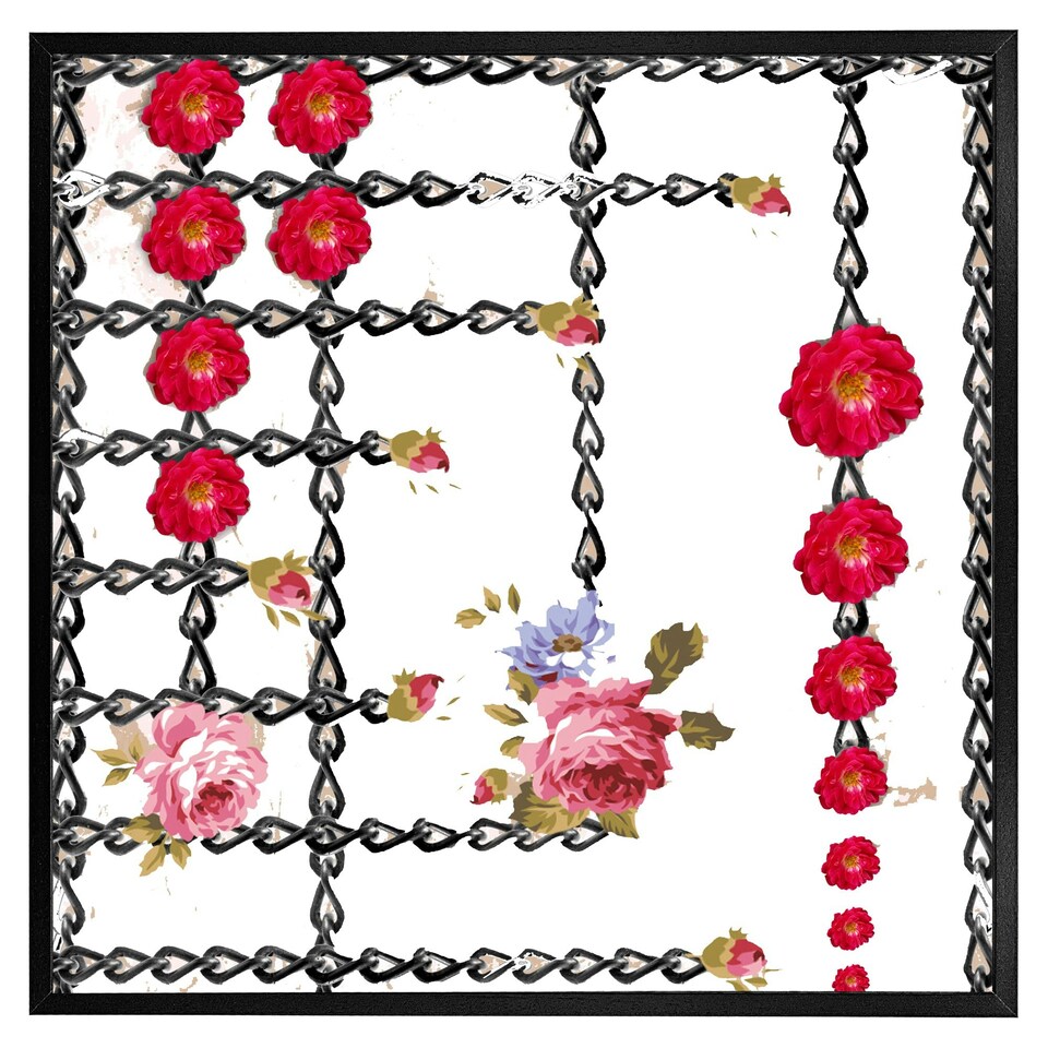 image 1 of Roses & chains (Picture Frame) Grey | M