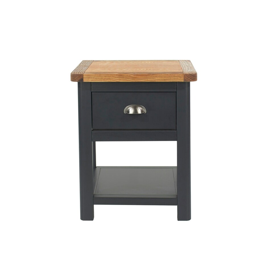 image 1 of Core Products Dunkeld 1 Drawer Bedside Cabinet, Midnight Blue H56.0cm x W45.0cm x D40.0cm Blue