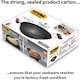 image 6 of Futura Induction Compatible Hard Anodised Flat Bottom Deep Fry Pan with Steel Lid, 2.5 Litre