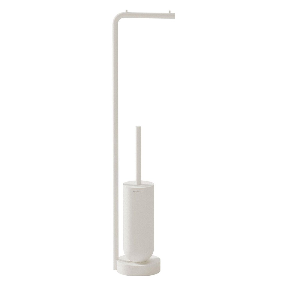 image 1 of COSMIC Toilet brush with Toilet roll holder, Matt white, GEYSER Collection