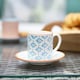 image 6 of Nicola Spring 12 Piece Hand-Printed Espresso Cup & Saucer Set - 65ml - 3 Colours