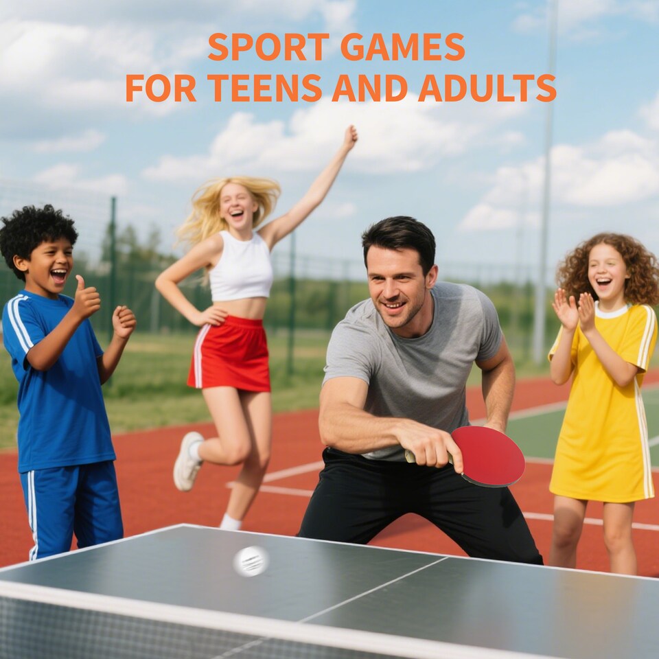 image 1 of SPORTNOW Table Tennis Rackets, Portable Table Tennis Set w/ 4 Bats, 8 Balls | Red | Black and red | 25.8L x 15.2W x 0.7H cm