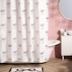 image 1 of OHS Bows Mould Proof Shower Curtain with 12 Hooks | White | Monochrome