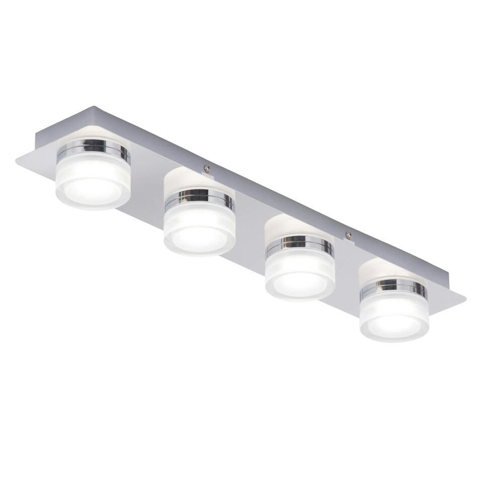 image 1 of BHS Brooke LED Bathroom Ceiling Spotlight Bar | Silver | Chrome | 1