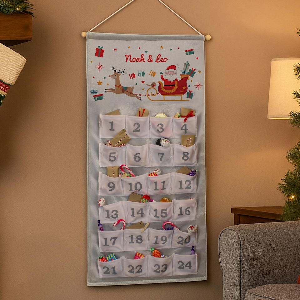 image 1 of Personalised Santa Sleigh Advent Calendar